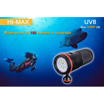 UV8 u2 * 8PCS LED Unterwasseratemgerät-videolicht